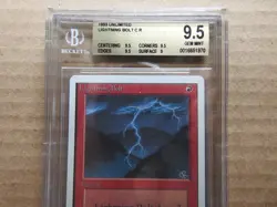 Lightning Bolt BGS 9.5 GEM MINT [Unlimited] Mtg Magic Free Tracking! - Image 2