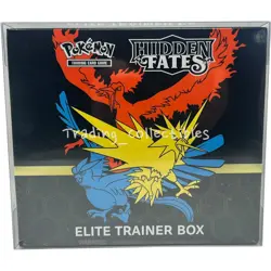 Hidden Fates Sun and Moon Elite Trainer Box ETB Pokemon with Case - Image 1