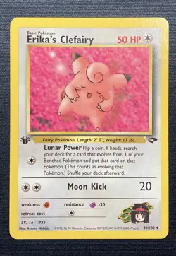 Erika's Clefairy 1st Ed. 2000 Pokemon Gym Challenge #40 Uncommon Lightly Played - Image 1