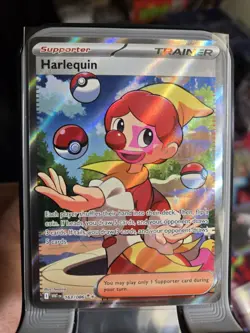 Harlequin 163/086 Pokemon TCG Sv White Flare Full Art Holo Ultra Rare Trainer NM - Image 1