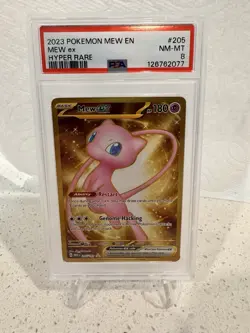 Pokemon Mew ex 205/165 Hyper Rare Holo PSA 8 Scarlet & Violet 151 English - Image 1