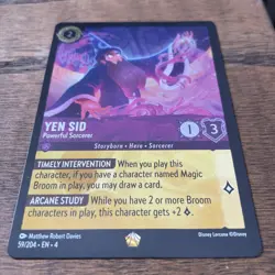 Yen Sid Powerful Sorcerer 59/204 Lorcana Ursula's Return Legendary Cold Foil - Image 1