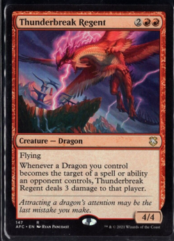 Thunderbreak Regent 147 Rare Non Foil Forgotten Realms Magic TCG NM - Image 1