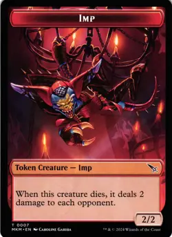 MTG TCG - Imp Token 7 Murders at Karlov Manor - NM Free Shipping $5+ - Image 1