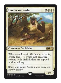 NM Russian Leonin Warleader Magic 2019 M19 MTG Magic the Gathering - Image 1