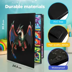 Pokemon Binder Trading Cards Folder Album 9 Pocket Side Loading TCG CCG MTG UK - Image 3