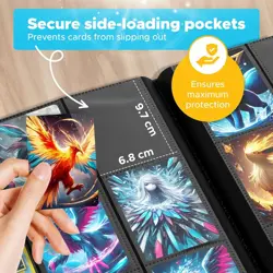 Pokemon Binder Trading Cards Folder Album 9 Pocket Side Loading TCG CCG MTG UK - Image 4