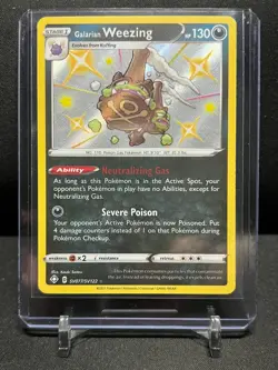 Galarian Weezing SV077/SV122 Shiny Vault Holo Pokemon 2021 Shining Fates - NM - Image 1