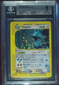2003 Pokemon Aquapolis Holo Kingdra #148 BGS 9 MINT English - Image 1