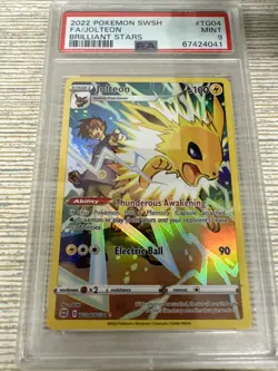 2022 Pokemon SWSH Brilliant Stars JOLTEON Full Art #TG04 MINT PSA 9 - Image 1