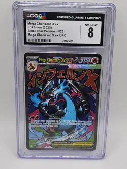 Pokemon Mega Charizard X EX Black Star Promo 023 CGC 8.5 NM/MINT+ - Image 1
