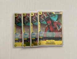 One Piece Card Nico Robin OP09-107 Playset 4x Rare Emperors in the New World - Image 2
