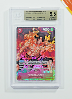 One Piece BGS 9.5 Portgas.D.Ace #013 Paramount War 2023 English - Image 1