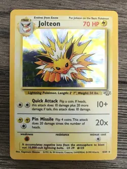 Jungle Jolteon 4/64 Holo Rare Pokemon Card NM - Image 1