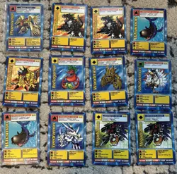 Digimon Cards 1999. Metalgreymon Gold Letter Card, Holos + 1st Editions - Image 3