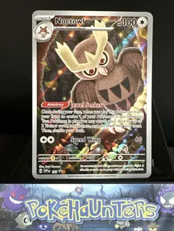 Pokemon Card Noctowl SVP 141 Stellar crown Black Star Promo NM - Image 1