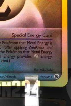 Pokemon Card Metal Energy Ruby Sapphire 94/109 Reverse Holo Rare Vintage EReader - Image 5