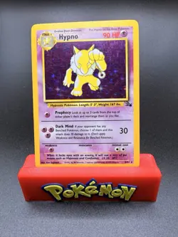 Pokemon TCG Hypno Fossil Holo Unlimited Rare Card 8/62 LP - Image 1