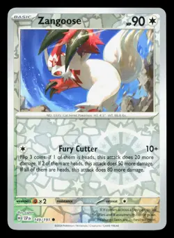 Zangoose 149/191 Surging Sparks NM Reverse Holo Pokemon Card TCG - Image 1