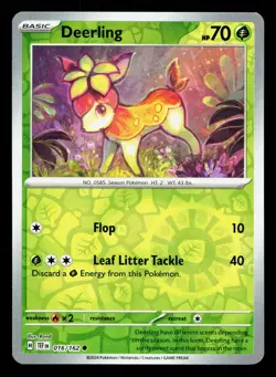 Deerling 016/162 Temporal Forces NM Reverse Holo Pokemon Card TCG - Image 1