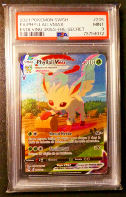 Pokemon French Card PSA Carte Holo Phyllali VMAX 205/203 FR FA Mint 2021 - Image 1