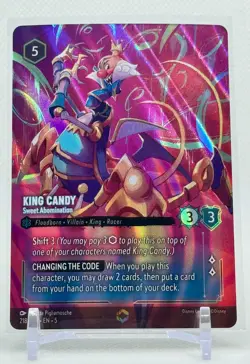 King Candy Sweet Abomination 218/204 Enchanted | Disney Lorcana NM Foil - Set 5 - Image 1