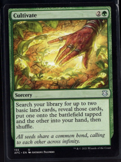 Cultivate 155 Uncommon Non Foil AFC Forgotten Realm's Magic TCG NM - Image 1