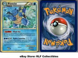 2010 Pokemon, HGSS Unleashed Promos, #13/95 Blastoise, Cracked Ice Holo Rare - Image 1