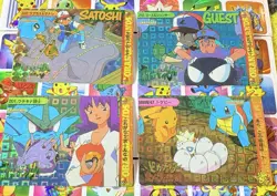 Pokemon Vintage Pocket Monsters Vending HOLO Prism (4x) Stickers 1998 Nintendo - Image 4