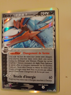 Carte Pokemon Deoxys holo Especes Delta, set Fantomes Holon, 3/110 FR - Image 1