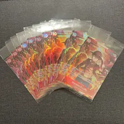10 One Piece TCG Monkey D Luffy ST10-006 SR Treasure Booster Set Promo SEALED - Image 1