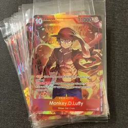 10 One Piece TCG Monkey D Luffy ST10-006 SR Treasure Booster Set Promo SEALED - Image 3