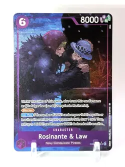 NM ⭐ ROSINANTE & LAW #38 (EB04-038) SR ALT ART - AZURE SEA’S SEVEN - ONE PIECE E - Image 1