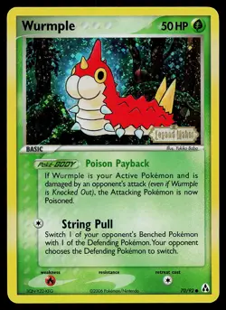 Pokemon Card - Wurmple Legend Maker 70/92 Common Reverse Holo Stamped - Image 1