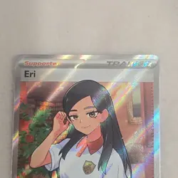 Pokemon TCG Prismatic Evolutions Eri Full Art Trainer Ultra Rare Card 136/131 - Image 3