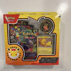 Pokemon TCG Pokemon Day 2026 Box Promo Pikachu Card Coin & Booster Packs - Image 1
