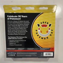 Pokemon TCG Pokemon Day 2026 Box Promo Pikachu Card Coin & Booster Packs - Image 2