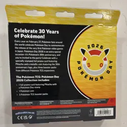 Pokemon TCG Pokemon Day 2026 Box Promo Pikachu Card Coin & Booster Packs - Image 4