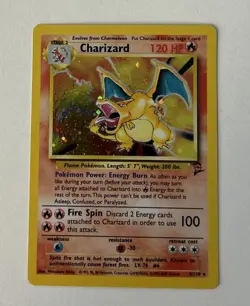 Pokemon TCG Charizard Base Set 2 Holo Unlimited Rare Card 4/130 - NM Condition - Image 1