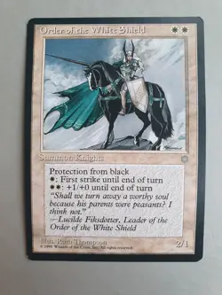 Order of the White Shield, MTG Ice Age (1995), Uncommon White Creature NM - Image 1