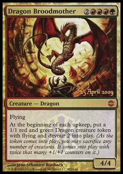 MTG DRAGON BROODMOTHER FOIL ITALIAN POOR/ROVINATA - MADRE COVATRICE PROMO - Image 1