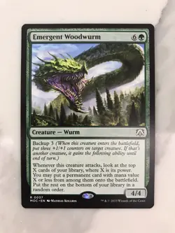Emergent Woodwurm MTG Magic the Gathering Card NM Near Mint March Machines MOC - Image 1