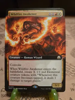 MTG Wildfire Awakener Commander March of the Machine Regular Extend Art Rare NM - Image 1