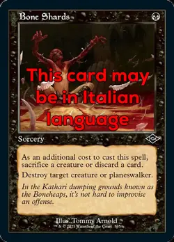 MTG BONE SHARDS FOIL EXC - FRAMMENTI D'OSSA - MH2 RETRO IT - MAGIC . - Image 1