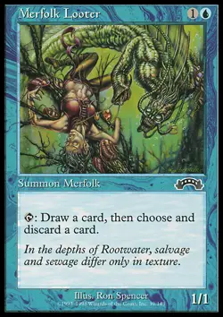 MTG MERFOLK LOOTER EXC - TRITONE SACCHEGGIATORE - EX - MAGIC - Image 1