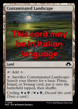 MTG CONTAMINATED LANDSCAPE FOIL EXC - PAESAGGIO CONTAMINATO 218 - MH3 - MAGIC - Image 1
