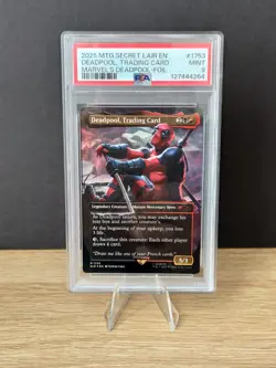 Magic Mtg Secret Lair Drop Marvel's Deadpool Trading Card #1753 FOIL PSA 9 - Image 1
