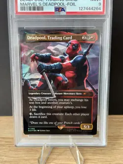 Magic Mtg Secret Lair Drop Marvel's Deadpool Trading Card #1753 FOIL PSA 9 - Image 3