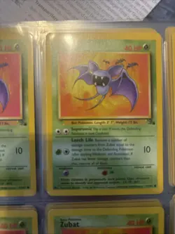 Pokemon TCG Zubat Fossil, Unlimited Common Card 57/62 Lot Of 9 Some Might Grade - Image 2