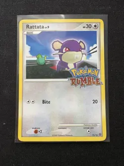Rattata 15/16 - Pokemon Rumble Holo Stamped 2009 Pokemon Promo TCG LP - Image 1